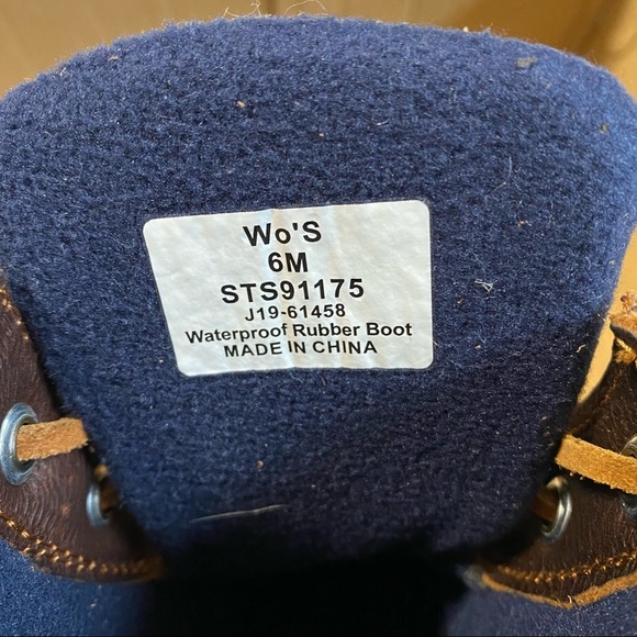 NEW Sperry Saltwater Waterproof Navy Duck Boot - Picture 14 of 16